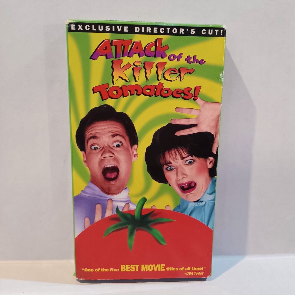 Attack of the Killer Tomatoes (VHS, 1995)-Exclusive Director's Cut-Parody Comedy